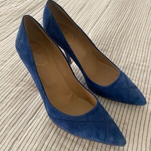 Roger Vivier Blue Suede Heels